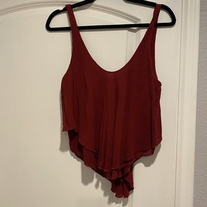Free People Flattering Red Tank Top